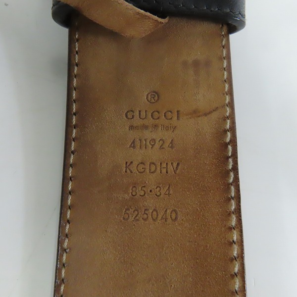 実際に弊社で買取させて頂いたGUCCI/グッチ GGスプリームキャンバス インターロッキングG バックル ベルト 411924の画像 3枚目