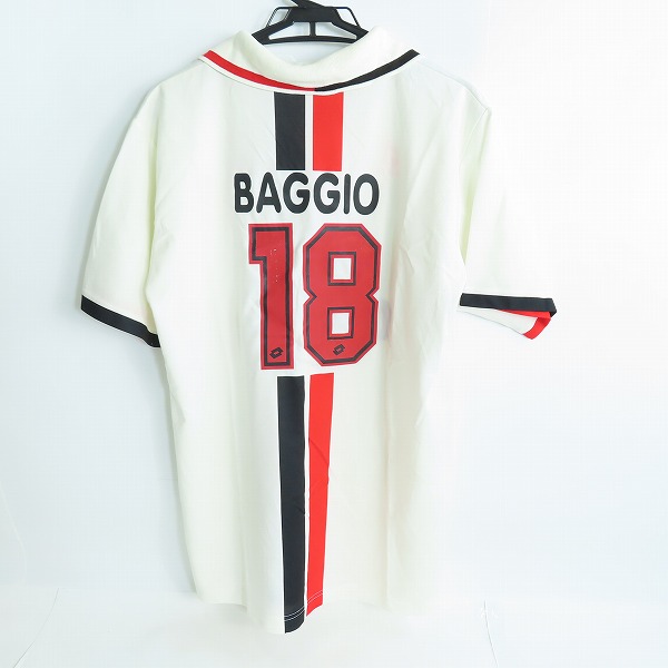 実際に弊社で買取させて頂いたlotto/ロット ACミラン 95/96 アウェイ ユニフォーム #18 バッジョの画像 1枚目