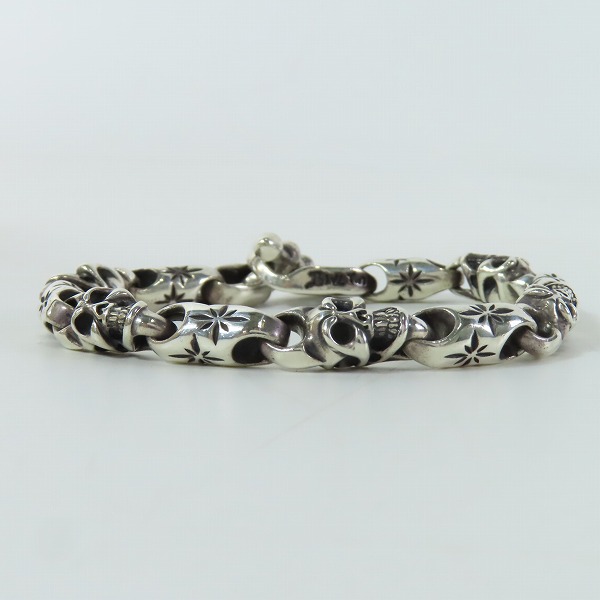 実際に弊社で買取させて頂いたBWL/BILL WALL LEATHER/ビルウォールレザー スカル ブレスレットの画像 1枚目