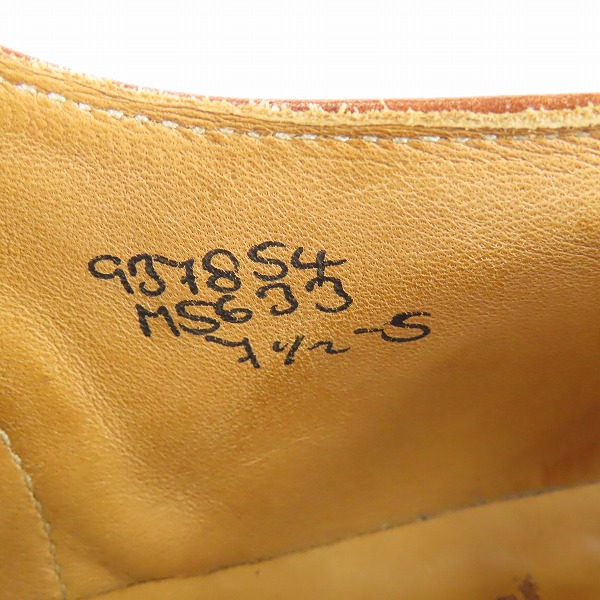 実際に弊社で買取させて頂いたTRICKER'S/トリッカーズ ウイングチップ レザー ドレスシューズ/ビジネスシューズ M5633 /7.5の画像 5枚目