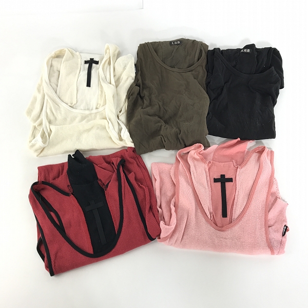 実際に弊社で買取させて頂いた【おまとめ】LGB/ルグランブルー バッククロス/レザー切替 等 レイヤード タンクトップ
