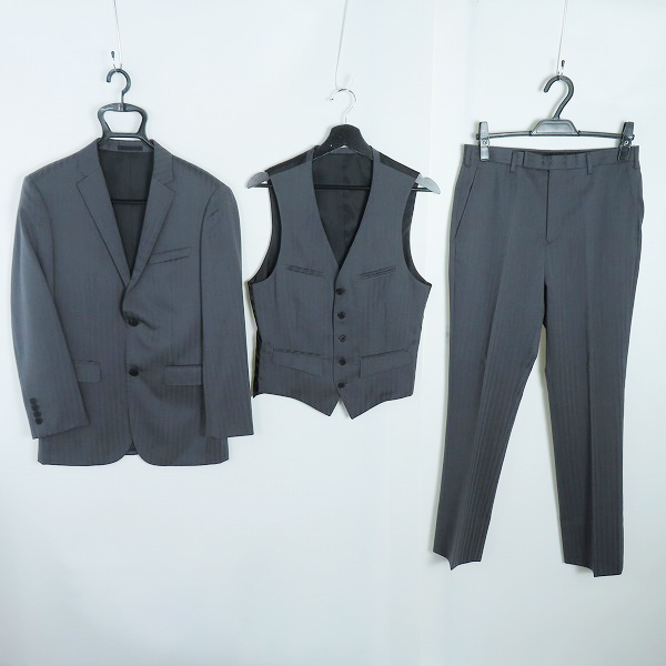 実際に弊社で買取させて頂いたBURBERRY BLACK LABEL/バーバリーブラックレーベル セットアップスーツ 3ピース D1H06-808-05/36R