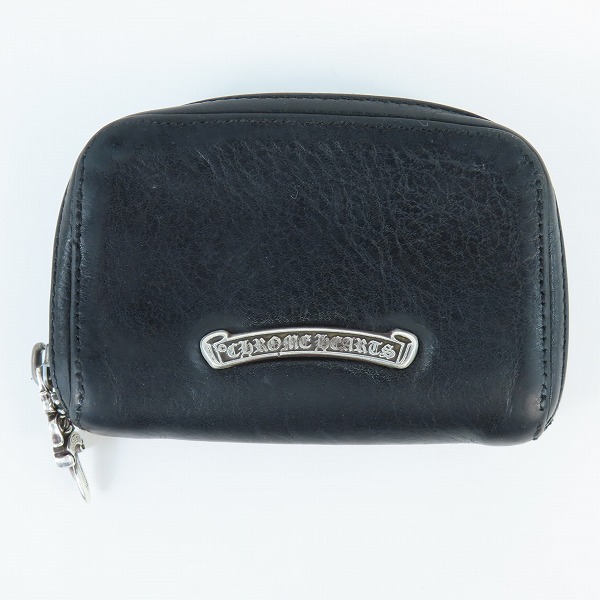 実際に弊社で買取させて頂いたCHROME HEARTS/クロムハーツ ラウンドジップ レザーコインケース/小銭入れ