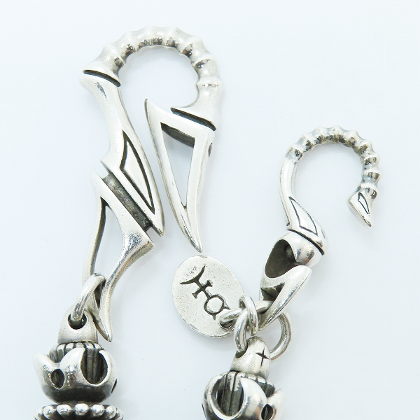 実際に弊社で買取させて頂いたSOUL FETISH/ソウルフェティッシュ シルバー ウォレットチェーン ガーネット付きの画像 2枚目