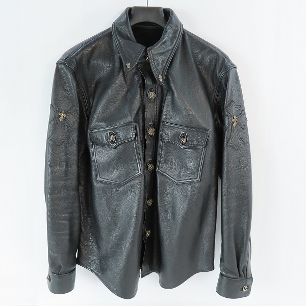 実際に弊社で買取させて頂いた【カスタム】A＆G/エーアンドジー クロスパッチ シルバークロス レザージャケット/M