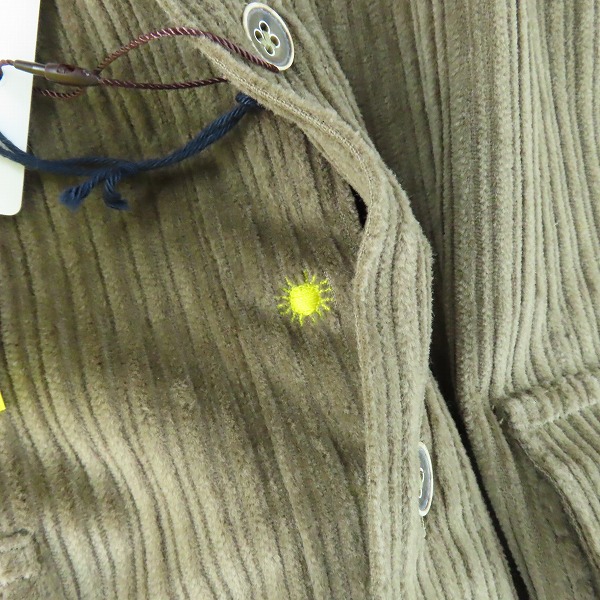 実際に弊社で買取させて頂いた【未使用】giannetto portofino×BEAMS/ジャンネット・ポルトフィーノ×ビームス コーデュロイ シャツ Mの画像 5枚目