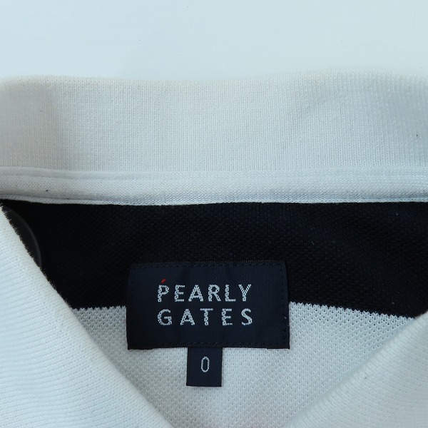 実際に弊社で買取させて頂いたPEARLYGATES/パーリーゲイツ ボーダー/ラインフレンズ レディース 半袖ポロシャツ 2点セットの画像 5枚目