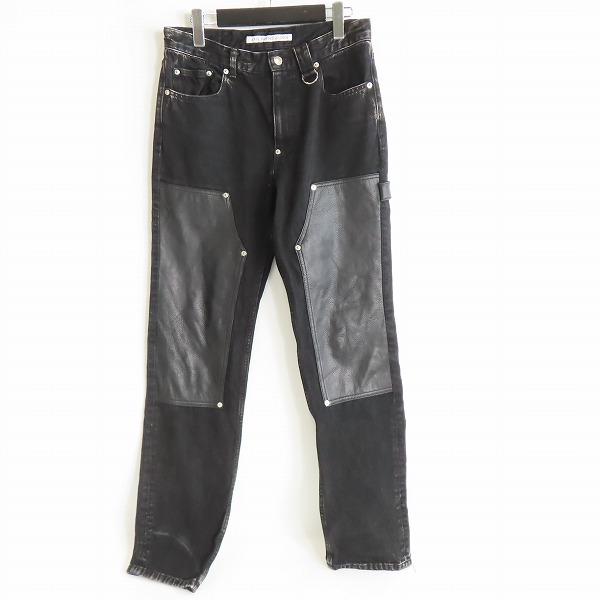 実際に弊社で買取させて頂いたJOHN LAWRENCE SULLIVAN/ジョンローレンスサリバン LEATHER PATCH DENIM/レザーパッチ デニムパンツ 2B012-0321-28/46