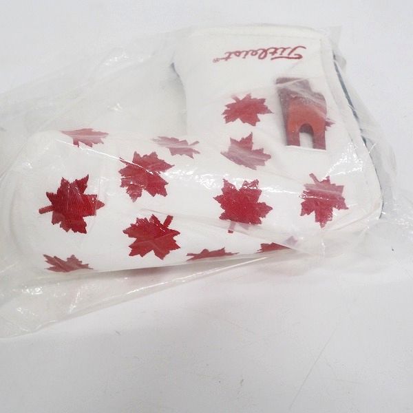 実際に弊社で買取させて頂いた【未開封】SCOTTY CAMERON/スコッティキャメロン Titleist PUTTER STUDIO メイプルリーフ パター用ヘッドカバー の画像 4枚目