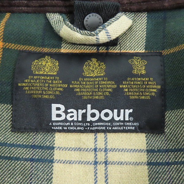 実際に弊社で買取させて頂いたBarbour/バブアー SL BEDALE/ビデイル オイルドジャケット 1202135の画像 3枚目