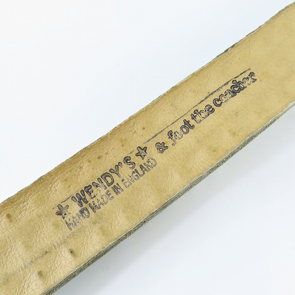 実際に弊社で買取させて頂いた 【難有り】Wendy's & foot the coacher/ウェンディズアンドフットザコーチャー スタッズ レザーベルト の画像 3枚目