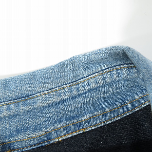 実際に弊社で買取させて頂いたMASTERMIND WORLD/マスターマインド ワールド ロゴ/スカル刺繍 オーバーサイズ デニムシャツ/ジャケット MW21S06-SH001-002/Mの画像 9枚目