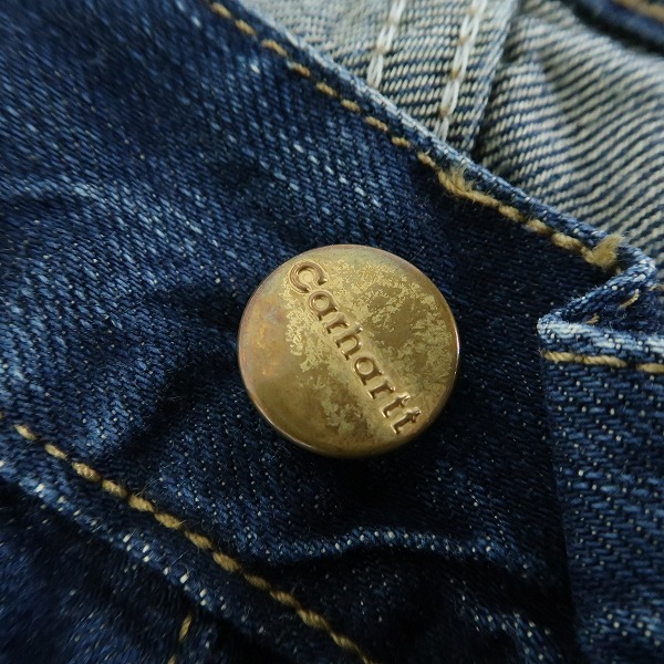 実際に弊社で買取させて頂いたCarhartt/カーハート RETRO PANT/レトロパンツ インディゴ デニム ジーンズ/32の画像 5枚目