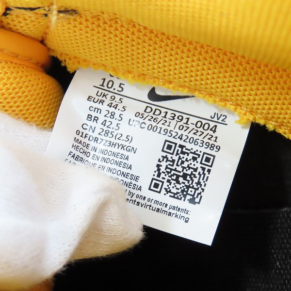 実際に弊社で買取させて頂いたNIKE/ナイキ DUNK LOW RETRO/ダンクロー レトロ チャンピオンシップ ゴールデンロッド DD1391-004/28.5の画像 5枚目