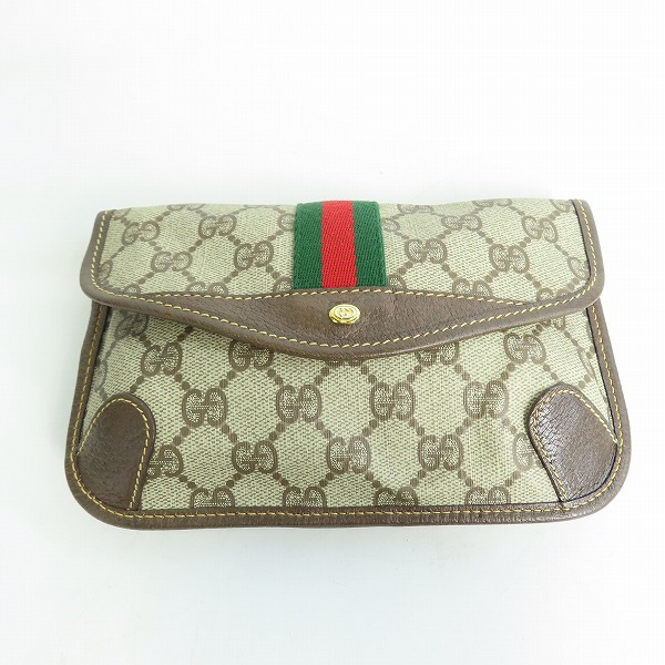 実際に弊社で買取させて頂いたGUCCI/グッチ GG プラス シェリー ウェブ ポーチ 014.89.5205