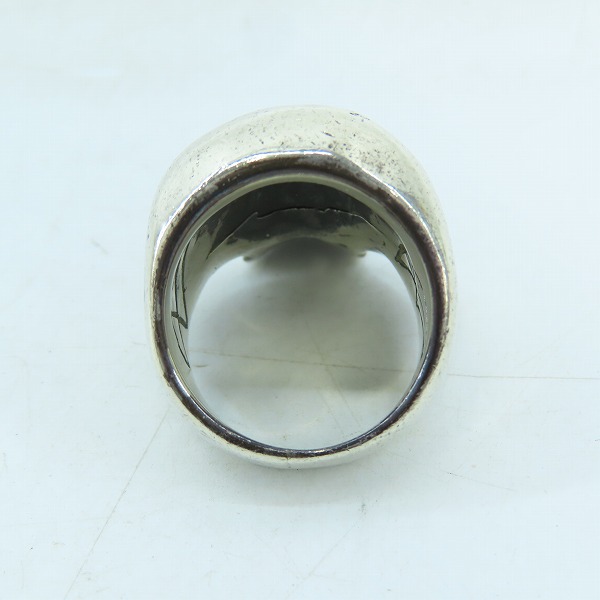 実際に弊社で買取させて頂いたCRAZY PIG/クレイジーピッグ ラージエビルスカルリング 17号の画像 4枚目