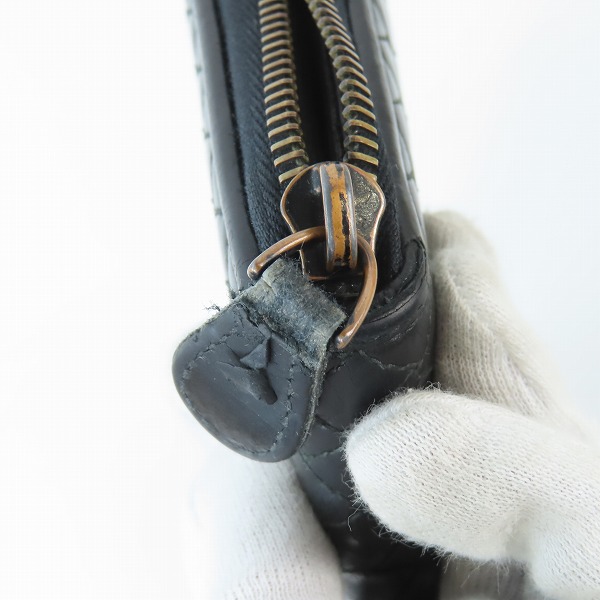 実際に弊社で買取させて頂いたBOTTEGA VENETA/ボッテガヴェネタ イントレチャート ラウンドジップ ウォレット/財布の画像 7枚目