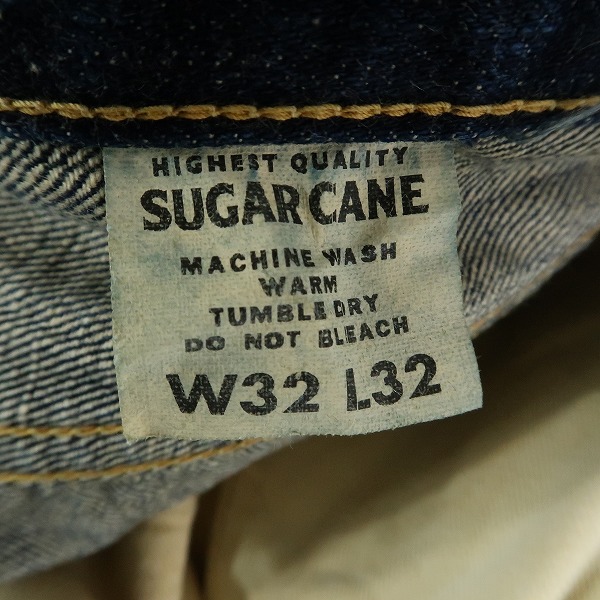 実際に弊社で買取させて頂いたSUGAR CANE/シュガーケーン スター デニムパンツ Lot.902/W32L32の画像 3枚目