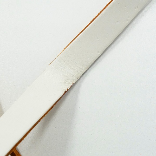 実際に弊社で買取させて頂いたFERNANDES/フェルナンデス レザーストラップ ギターストラップ ベースストラップ ホワイト系の画像 5枚目