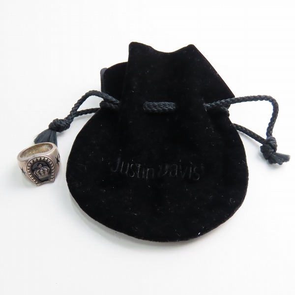 実際に弊社で買取させて頂いたJustinDavis/ジャスティンデイビス LUCKY STAR CROWNリング/16.5-17.5号の画像 8枚目