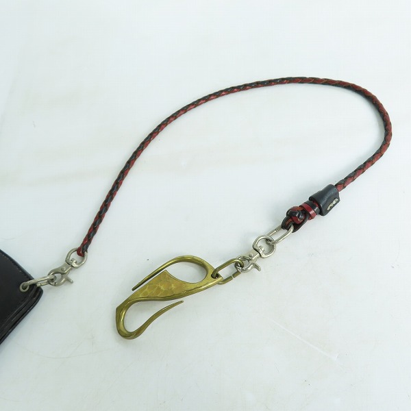 実際に弊社で買取させて頂いたRED MOON/レッドムーン Losers Boogie S字フックロープ付 レザー ロングウォレット 長財布の画像 7枚目