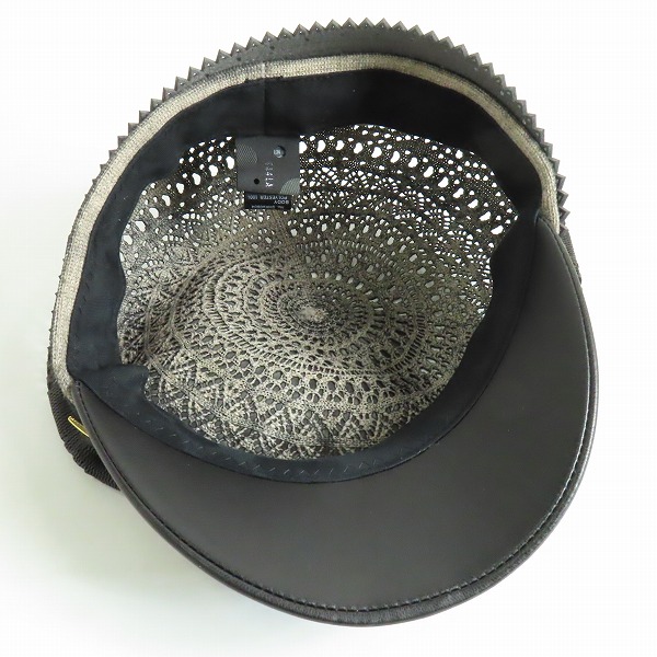 実際に弊社で買取させて頂いたCA4LA/カシラ メッシュ キャスケット/帽子 ブラック SHK00904の画像 5枚目