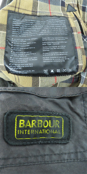 実際に弊社で買取させて頂いたBarbour/バブアー INTERNATIONAL インターナショナル オイルドジャケット CWX0022BK91 /XL12/13の画像 4枚目