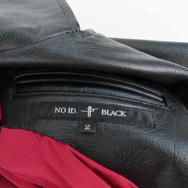 実際に弊社で買取させて頂いたNO ID./ノーアイディー ダブル レザージャケット ライダース 439030-878L/2の画像 2枚目