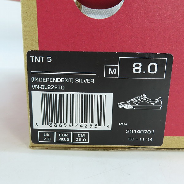 実際に弊社で買取させて頂いた【未使用】VANS x INDEPENDENT/ヴァンズ×インディペンデント TNT VN-0L2ZETD 26の画像 9枚目