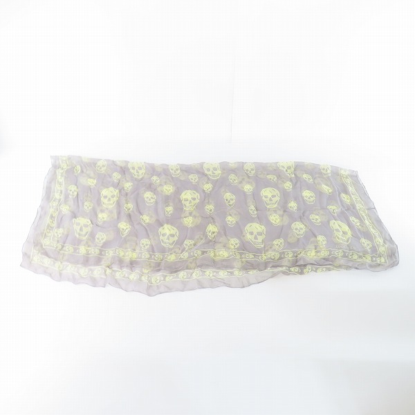 実際に弊社で買取させて頂いたAlexander McQueen/アレキサンダー・マックイーン スカル柄 スカーフ/ストールの画像 5枚目