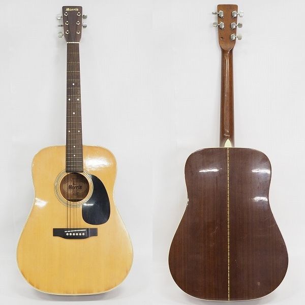 実際に弊社で買取させて頂いた★【難有り】Morris/モーリス W-18 幌馬車ラベル アコースティックギター/アコギ 日本製の画像 1枚目