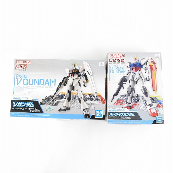 実際に弊社で買取させて頂いた【未組立】BANDAI/バンダイ ENTRY GRADE/エントリーグレード 1/144 νガンダム/ストライクガンダム 2点セット/ガンプラ
