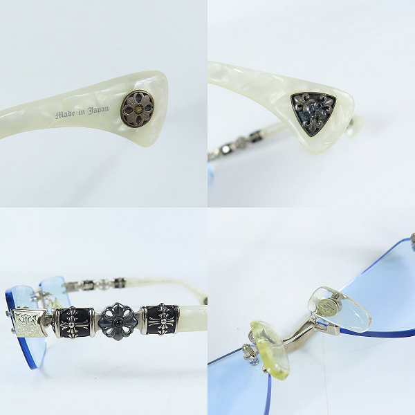 実際に弊社で買取させて頂いたA'rossvy/ロズヴィー シルバー925 クロス モチーフ サングラス/アイウェア 209251615の画像 8枚目