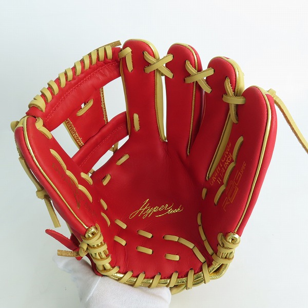 実際に弊社で買取させて頂いたRawlings/ローリングス HYPER TECH COLOR SYNC 軟式/内野手/右投げ用 グローブ GR4HTCN62の画像 4枚目