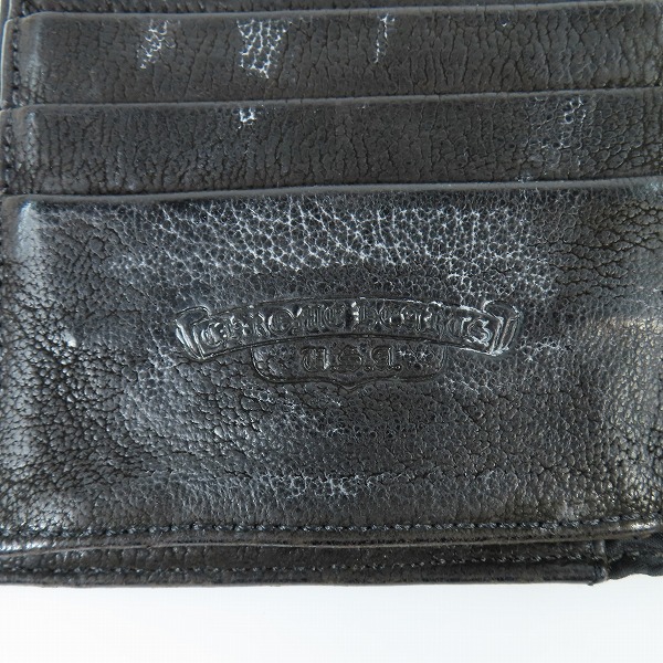 実際に弊社で買取させて頂いたCHROME HEARTS/クロムハーツ WAVE/ウェーブウォレット クロスボタン/長財布の画像 5枚目
