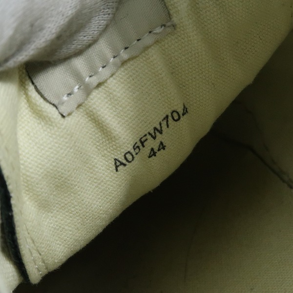 実際に弊社で買取させて頂いたMIHARA YASUHIRO/メゾンミハラヤスヒロ HANK LOW/ハンク ロー レザー スニーカー A05FW704/44の画像 5枚目