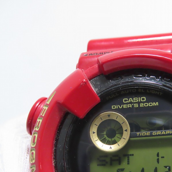 実際に弊社で買取させて頂いたG-SHOCK/Gショック FROGMAN/フロッグマン 30周年記念モデル ライジングレッド タフソーラー 腕時計/ウォッチ GF-8230A-4JRの画像 8枚目