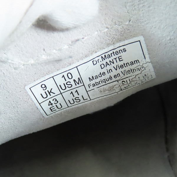 実際に弊社で買取させて頂いたDr.Martens/ドクターマーチン DANTE ダンテ 22127100 UK9の画像 5枚目