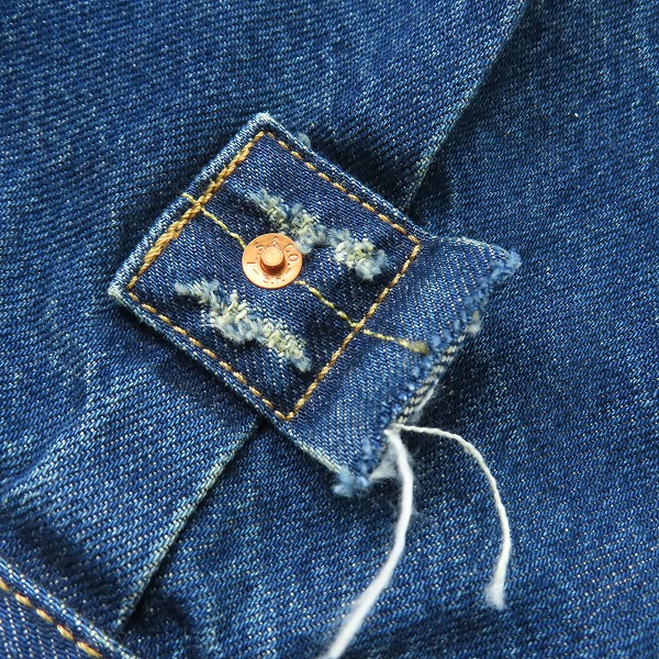 実際に弊社で買取させて頂いたLevi's PREMIUM/リーバイスプレミアム EDIFICE 別注 24SS Type 1 トラッカージャケット デニムジャケット A9516-0000/Sの画像 6枚目