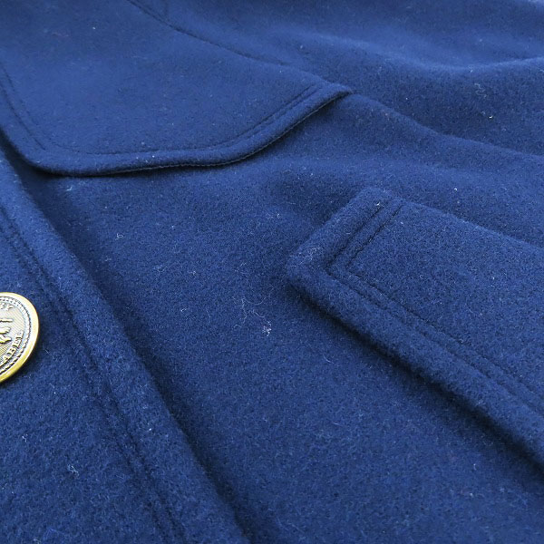 実際に弊社で買取させて頂いたBURBERRY BLUE LABEL/バーバリーブルーレーベル ダブルポンチョ ウールコート E1G11-407-29/38の画像 6枚目