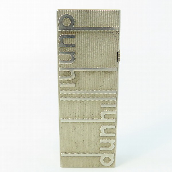 実際に弊社で買取させて頂いたdunhill/ダンヒル 両面ロゴデザイン サイドローラー ガスライターの画像 1枚目