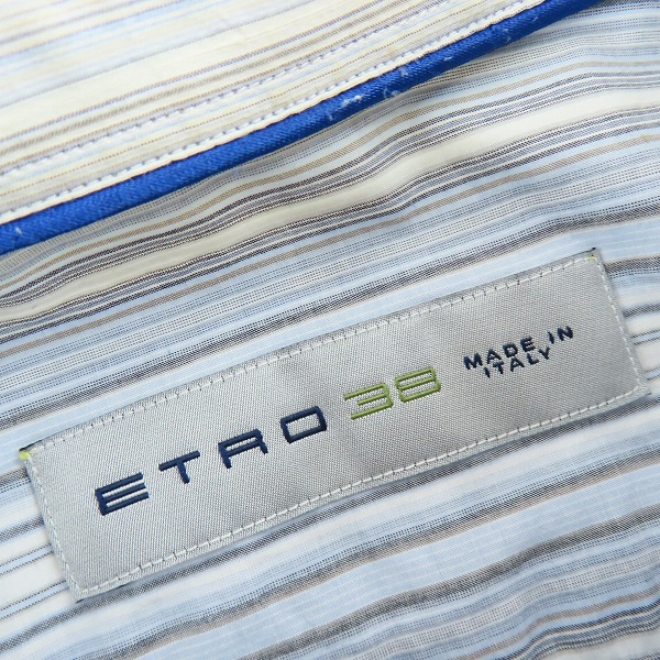 実際に弊社で買取させて頂いた【JPタグ】ETRO/エトロ ストライプ柄 長袖シャツ  38の画像 2枚目