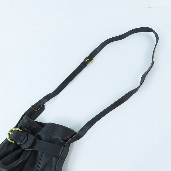 実際に弊社で買取させて頂いたCOACH/コーチ オールドコーチ カウハイドレザー ベルト 巾着ショルダーバッグ 4156の画像 2枚目