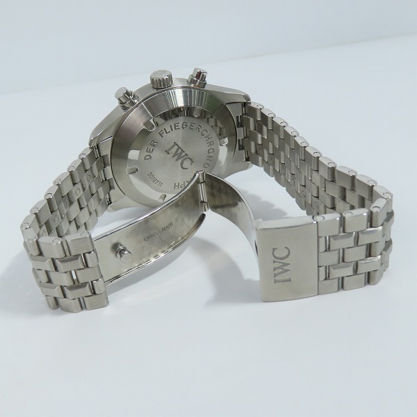 実際に弊社で買取させて頂いたIWC/アイ・ダブリュー・シー スピットファイア クロノグラフ オートマティック シルバー文字盤 ステンレススチール  IW370623の画像 4枚目