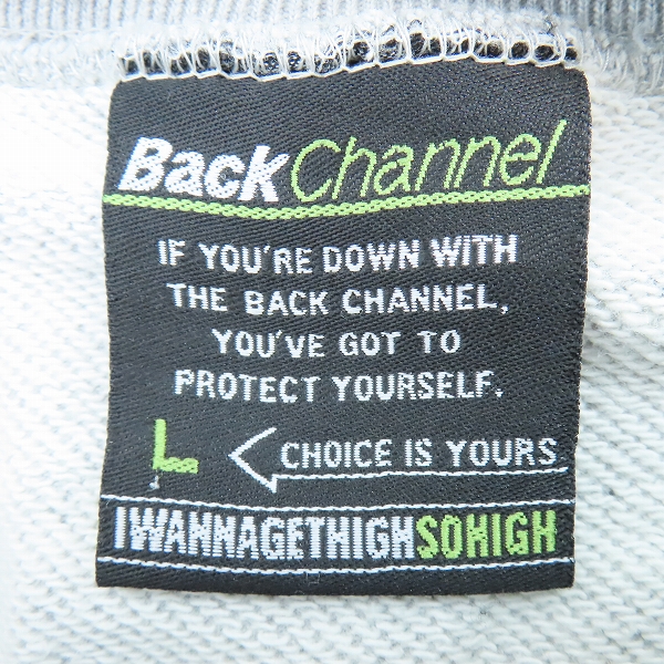 実際に弊社で買取させて頂いたBack Channel/バックチャンネル ロゴワッペン クルーネックスウェット/トレーナー Lの画像 2枚目