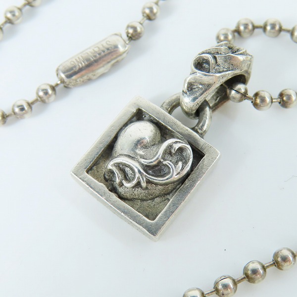 実際に弊社で買取させて頂いたCHROME HEARTS/クロムハーツ フレームド ハートチャーム ボールチェーン付き ネックレス