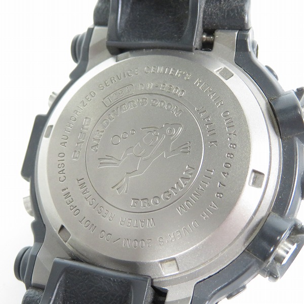実際に弊社で買取させて頂いたG-SHOCK/Gショック 2代目 FROGMAN フロッグマン DW-8200-1A【動作未確認】の画像 3枚目