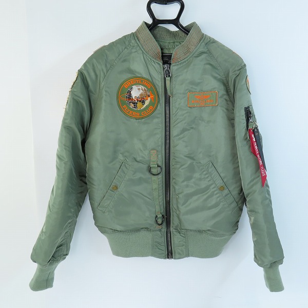 実際に弊社で買取させて頂いたALPHA INDUSTRIES×BREITLING/アルファインダストリーズ×ブライトリング 50th Anniversary フライトジャケット/M