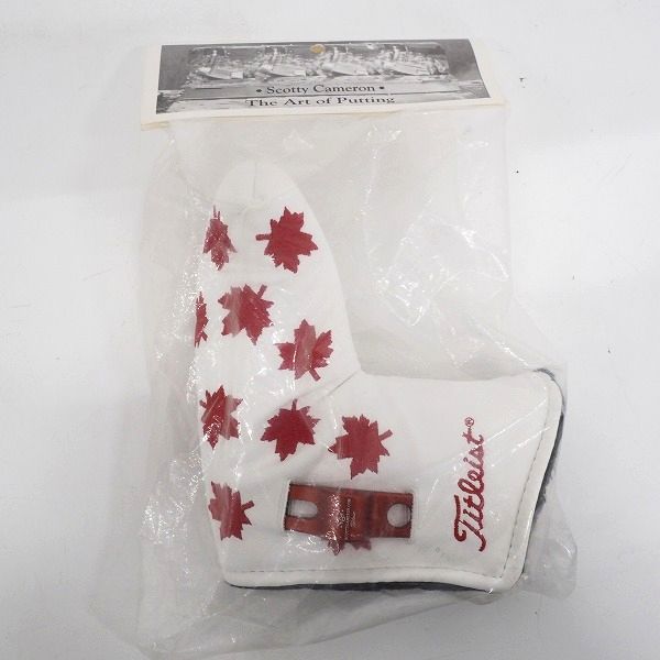 実際に弊社で買取させて頂いた【未開封】SCOTTY CAMERON/スコッティキャメロン Titleist PUTTER STUDIO メイプルリーフ パター用ヘッドカバー 