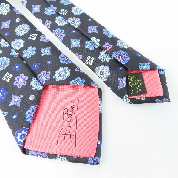 実際に弊社で買取させて頂いたEMILIO PUCCI/エミリオプッチ 総柄 シルクネクタイの画像 4枚目